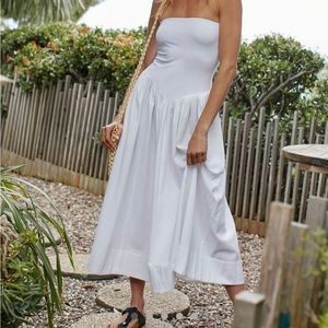 Free people onda drop waist tube midi